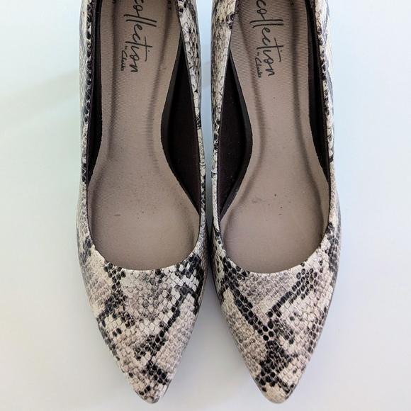 Clarks Collection Linvale Jerica Heels – Taupe Snake Print, Women’s Size 6.5 - Picture 3 of 6